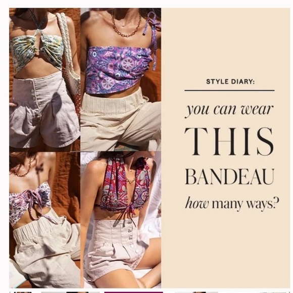 NWT Free People Summer of Love Convertible Bandeau Top Size small - Picture 3 of 5